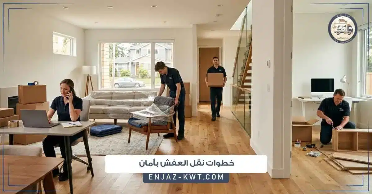 خطوات نقل العفش بأمان من الحجز حتى التركيب