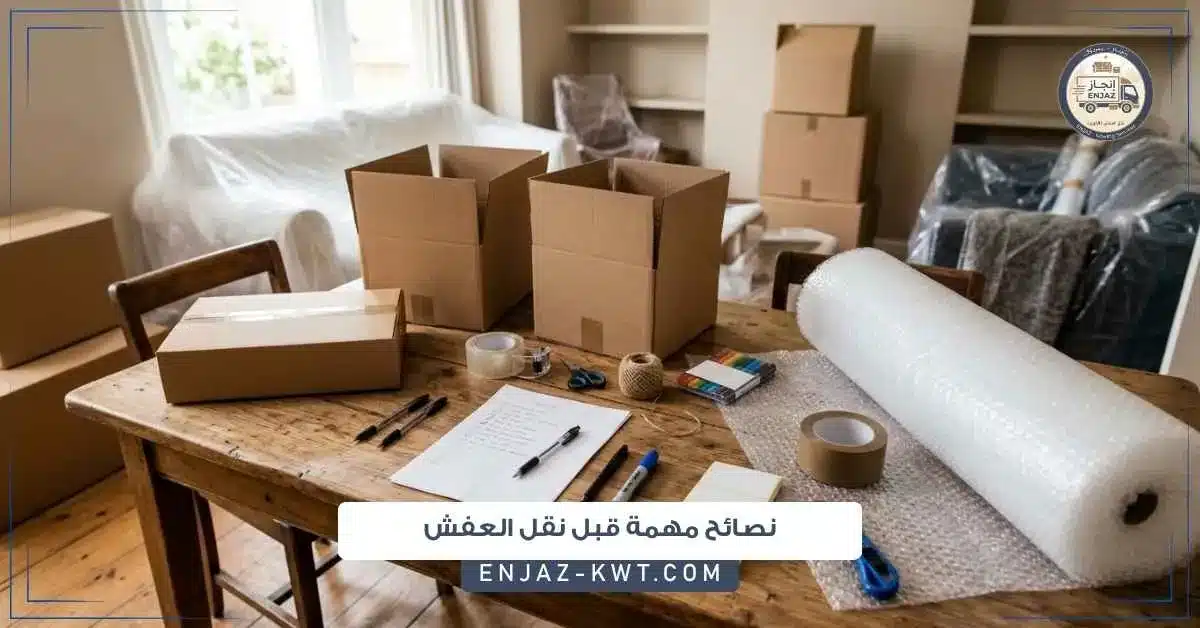 نصائح مهمة قبل نقل العفش